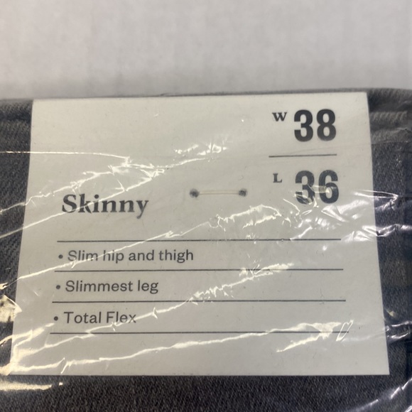 3/20🌟 Goodfellow NWT Big & Tall skinny fit denim jeans size 38X36 axel gray - Picture 6 of 6